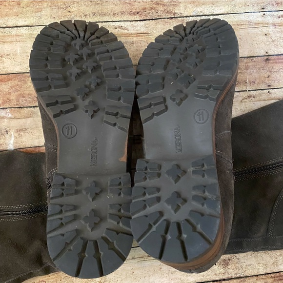 Merona Gray Suede Knee High Riding Boots Size 11 - Picture 3 of 4